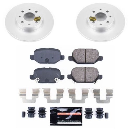 2013-2019 Fiat 500 Rear Brake Rotor and Carbon-Fiber Ceramic Brake Pad Assembly - Heavy-Duty Replacement