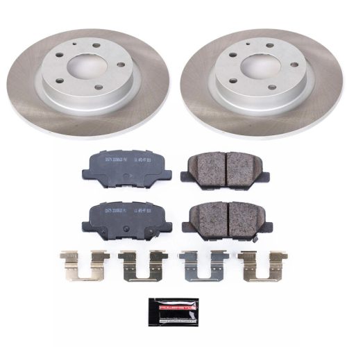 2014-2015 Mazda 6 Rear Semi-Coated Rotor and Ceramic Brake Pad Assembly - Heavy-Duty Fleet Replacement