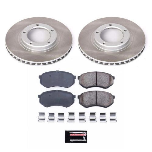 1995-2004 Toyota Tacoma Front Semi-Coated Rotor Brake Kit - Heavy-Duty Fleet Replacement by PowerStop Part Number SC1232