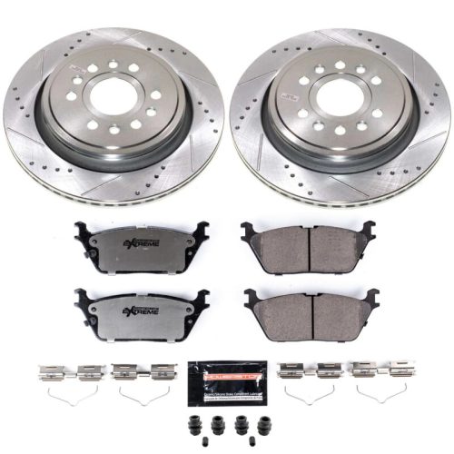 2021-2023 Ram 1500, Jeep Grand Wagoneer & Wagoneer Heavy Duty Brake Upgrade Kit with Drilled & Slotted Rotors - PowerStop Z36 Truck & Tow Performance Brake System