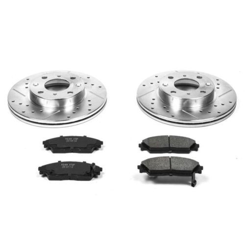 1990-1991 Honda Civic Front PowerStop Z23 Evolution Sport Brake Upgrade Kit - Premium Heavy-Duty Performance with Drilled & Slotted Rotors