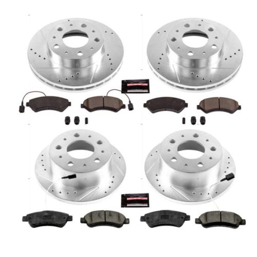 2014-2017 Ram ProMaster Rear Brake Upgrade Kit with Drilled & Slotted Rotors and Carbon-Fiber Ceramic Pads - Premium Replacement