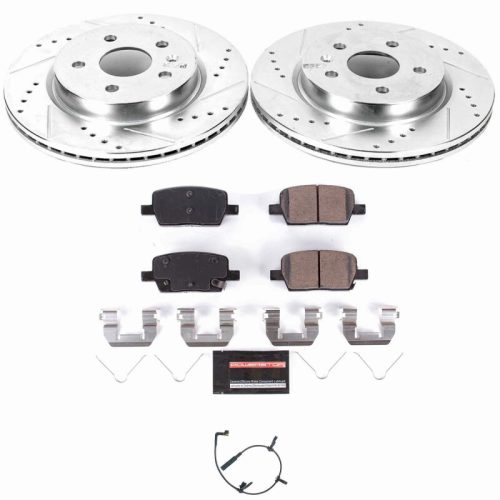 2020 Cadillac CT6 Rear Z23 Evolution Sport Brake Upgrade Kit with Drilled & Slotted Rotors - Premium Heavy-Duty Replacement