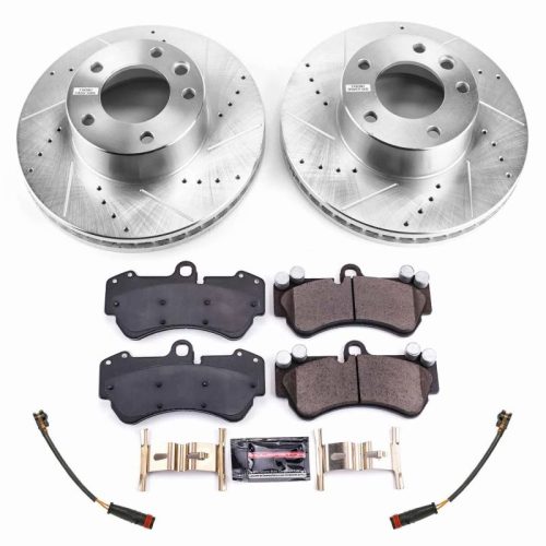 2017-2018 Mercedes-Benz G550 4x4 Front Z23 Evolution Sport Brake Rotor and Carbon-Fiber Ceramic Pad Assembly - Premium Heavy-Duty Replacement