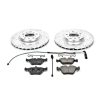 2001-2006 BMW M3 Front Z23 Evolution Sport Brake Upgrade Kit - Heavy Duty Drilled & Slotted Rotors with Carbon-Fiber Ceramic Pads - Premium Replacement