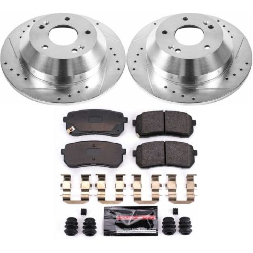 2015-2016 Kia Sedona Rear Z23 Evolution Sport Brake Rotor and Pad Assembly - Heavy Duty Performance Upgrade