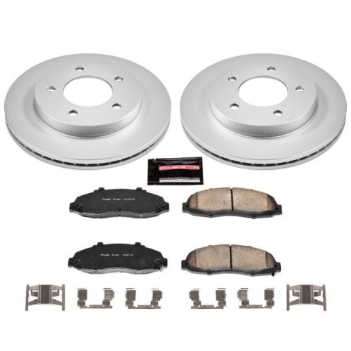2001-2003 Ford F-150 Front Z17 Evolution Geomet Coated Brake Rotor and Ceramic Pad Assembly - Premium Replacement