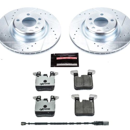2012-2018 BMW 3 Series & M240i Rear Z26 Street Warrior Brake Upgrade Kit - Heavy Duty Drilled & Slotted Rotors with Carbon-Fiber Ceramic Pads - Premium Replacement
