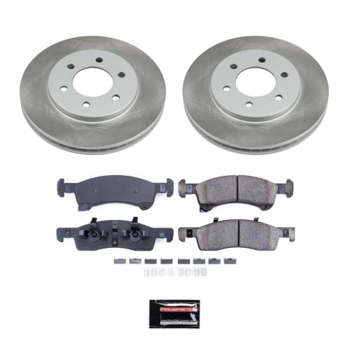 2005-2006 Ford Expedition Front Semi-Coated Rotor Brake Kit with Ceramic Pads - Premium Replacement
