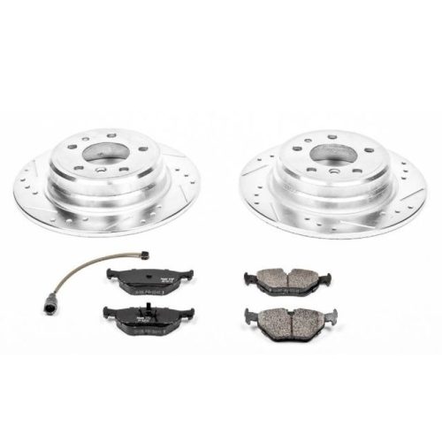1990-1995 BMW 525i, 530i, 535i Rear Z23 Evolution Sport Brake Upgrade Kit - Premium Heavy-Duty Performance with Drilled & Slotted Rotors and Carbon-Fiber Ceramic Pads