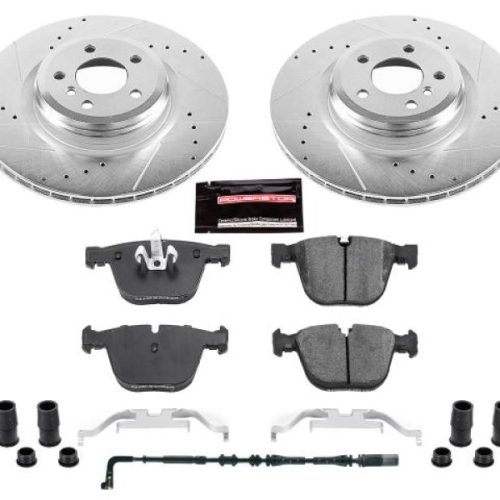 2009-2010 BMW 750i / 750Li Rear Z23 Evolution Sport Brake Kit - Heavy Duty Drilled & Slotted Rotor Upgrade with Carbon-Fiber Ceramic Pads - Premium Replacement