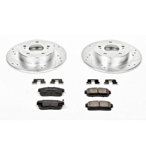 2001 Nissan Maxima Rear PowerStop Z23 Evolution Sport Brake Upgrade Kit - Premium Heavy-Duty Drilled & Slotted Rotors with Carbon-Fiber Ceramic Pads