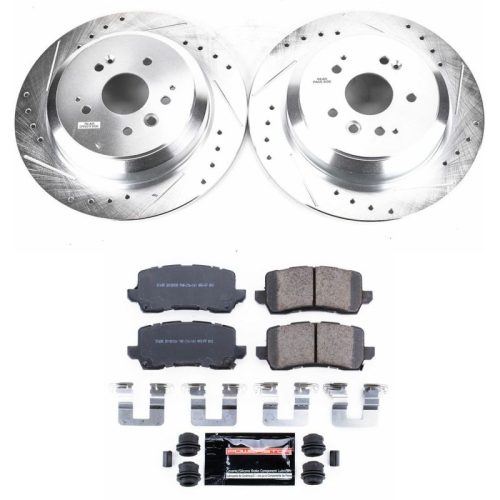 2017-2020 Acura MDX Rear Z23 Evolution Sport Brake Upgrade Kit - Premium Heavy-Duty Drilled & Slotted Rotor System