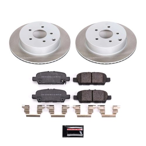 2010-2015 Infiniti FX35, FX37, Q70, QX70 Heavy-Duty Semi-Coated Rotor and Low-Dust Ceramic Brake Pad Assembly - Premium Replacement