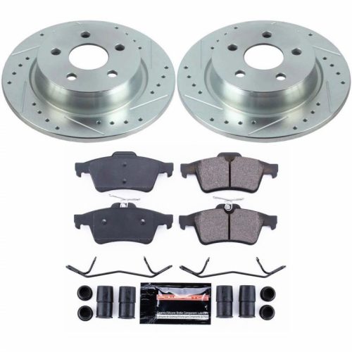 2018-2021 Ford Transit Connect Rear Brake Rotor and Carbon-Fiber Ceramic Brake Pad Assembly - Heavy Duty Performance Upgrade