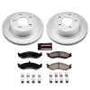2000-2001 Jeep Cherokee Front Brake Rotor and Ceramic Brake Pad Assembly - Heavy-Duty Fleet Replacement