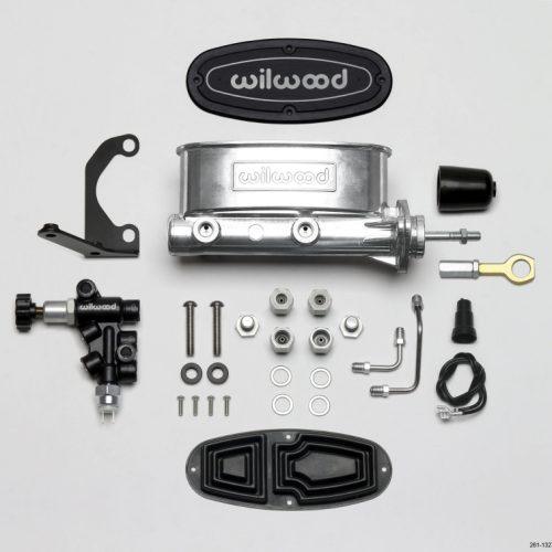 Heavy-Duty Aluminum Tandem Master Cylinder Kit with Proportioning Valve for Early Ford Mustang - 7/8 inch Bore - Image 2