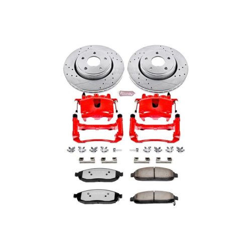 2007-2010 Jeep Grand Cherokee Front Heavy Duty Brake Rotor and Pad Assembly - Premium Replacement