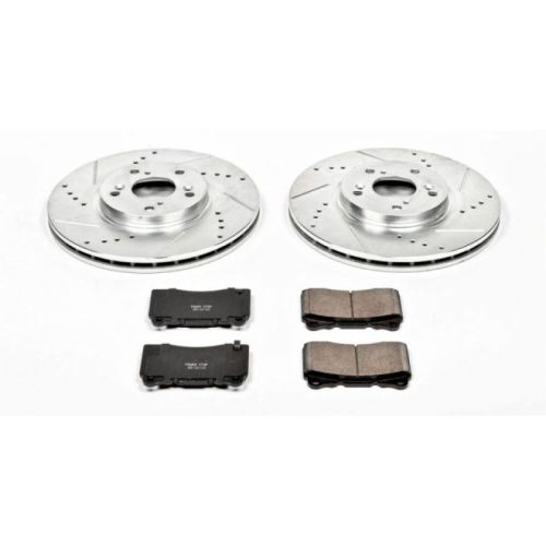 2004-2008 Acura TL Front Z23 Evolution Sport Brake Upgrade Kit - Premium Heavy-Duty Performance with Drilled & Slotted Rotors and Carbon-Fiber Ceramic Pads
