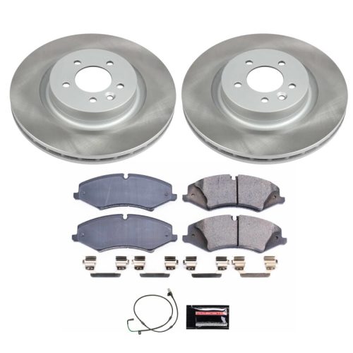 2010 Land Rover LR4 Front Semi-Coated Rotor Brake Assembly with Ceramic Pads - Premium Replacement