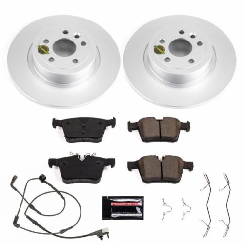 2016-2017 Land Rover Range Rover Evoque Rear Brake Rotor and Carbon-Fiber Ceramic Brake Pads - Premium Replacement