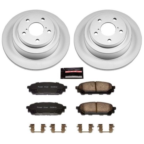 2003-2007 Subaru Impreza Rear Brake Rotor and Ceramic Brake Pad Assembly - Premium Replacement