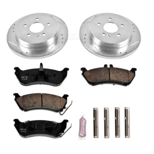 2000-2005 Mercedes-Benz ML320 Rear Z23 Evolution Sport Brake Rotor and Carbon-Fiber Ceramic Pad Upgrade - Premium Replacement