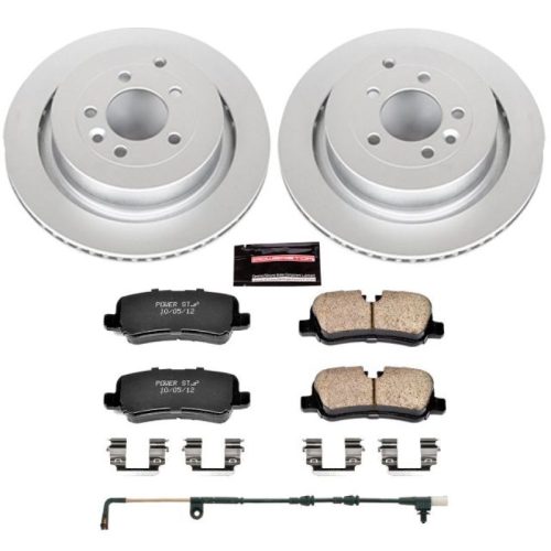 2010-2014 Land Rover LR4 Rear Brake Rotor and Carbon-Fiber Ceramic Brake Pad Assembly - Heavy-Duty Replacement with Geomet Coating and Noise Insulation