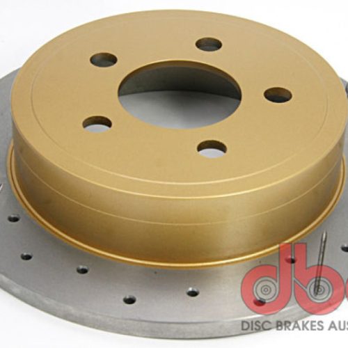 DBA X Street Series Rear Drilled and Slotted Rotor for Jeep Liberty 2005-07 - Premium Replacement