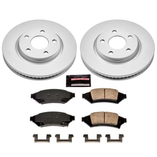 2004 Pontiac Grand Prix Front Z17 Evolution Geomet Coated Brake Rotor and Ceramic Brake Pad Assembly - Premium Replacement