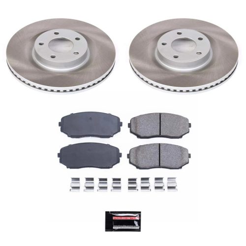 2007-2010 Ford Edge Front Semi-Coated Rotor Brake Kit with Ceramic Pads - Premium Replacement