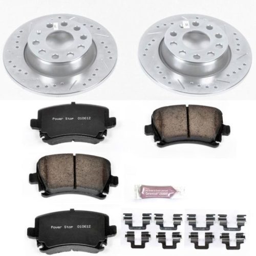 2010 Volkswagen Golf Rear Z23 Evolution Sport Brake Rotor and Carbon-Fiber Ceramic Brake Pad Upgrade - Premium Replacement