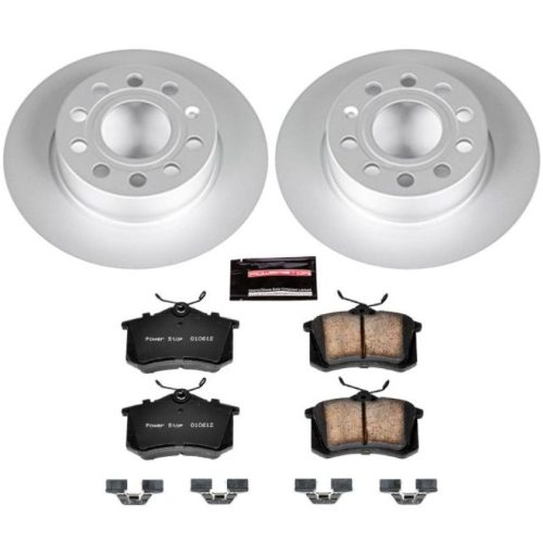 2013-2015 Volkswagen Jetta & Golf PowerStop Evolution Geomet Coated Brake Rotor & Carbon-Fiber Ceramic Pad Assembly - Premium Heavy-Duty Replacement