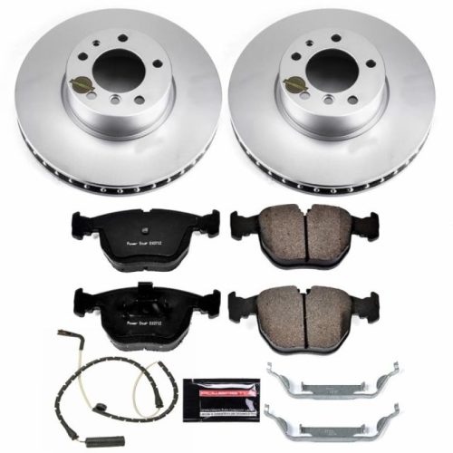 1997-2000 BMW 540i Front Z23 Evolution Sport Coated Brake Rotor and Pad Assembly - Heavy-Duty Replacement for Enhanced Stopping Power