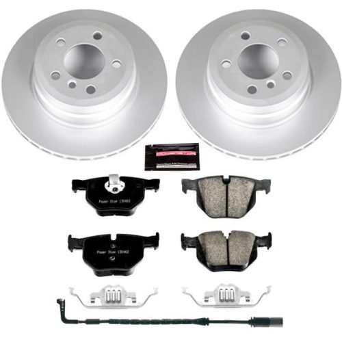 2007-2014 BMW X5 Rear Brake Rotor and Pad Assembly - Heavy-Duty Coated Rotor and Carbon-Fiber Ceramic Brake Pads - Premium Replacement