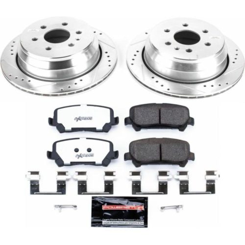 2015-2016 Chevrolet Colorado & GMC Canyon Rear Z36 Truck & Tow Brake Upgrade Kit - Heavy-Duty Drilled & Slotted Rotors with Carbon-Fiber Ceramic Brake Pads - Premium Replacement