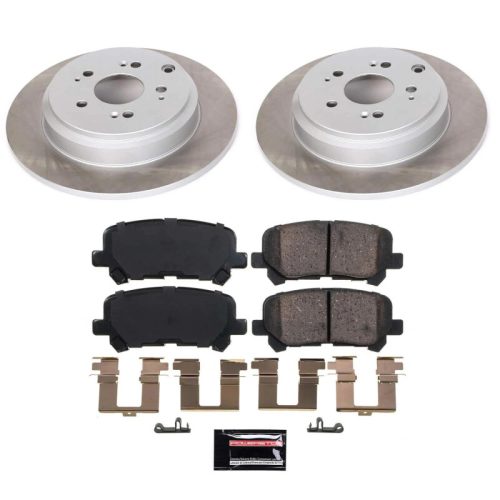 2012-2014 Honda Pilot Rear Heavy-Duty Semi-Coated Rotor Brake Assembly - Premium Replacement