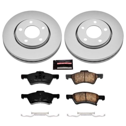 2003-2004 Dodge Caravan Front PowerStop Z17 Evolution Geomet Coated Brake Rotor Assembly - Premium Replacement