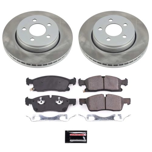2017-2018 Jeep Grand Cherokee Front Semi-Coated Rotor Brake Assembly - Heavy-Duty Replacement for Reliable Fleet Braking