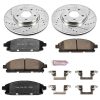 2004-2006 Nissan Quest Front Z36 Truck & Tow Brake Upgrade Kit - Heavy-Duty Drilled & Slotted Rotors with Carbon-Fiber Ceramic Pads - Premium Replacement