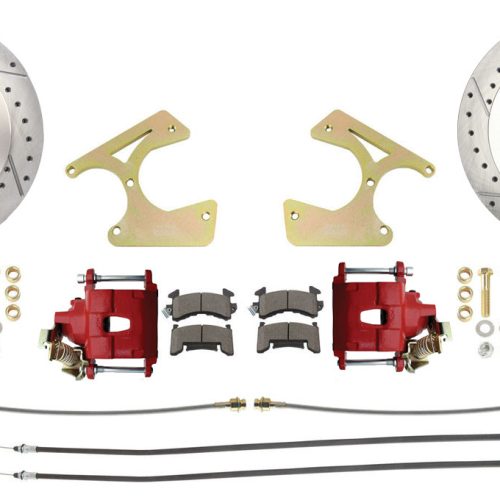 BPC-DBK1012TRK-5LXR 1963-1970 Chevy Truck 5-Lug Rear Axle Disc Brake Conversion Kit | Red Calipers - Image 6