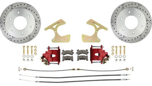 BPC-DBK1012TRK-LXR 1963-1970 Chevy Truck 6-Lug Rear Axle Disc Brake Conversion Kit | Red Calipers - Image 6