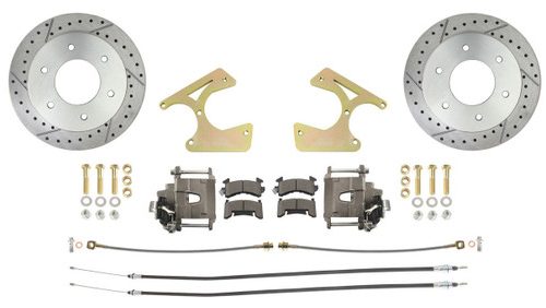 BPC-DBK1012TRK-LX 1963-1970 Chevy Truck 6-Lug Rear Axle Disc Brake Conversion Kit | Drilled & Slotted Rotors - Image 6