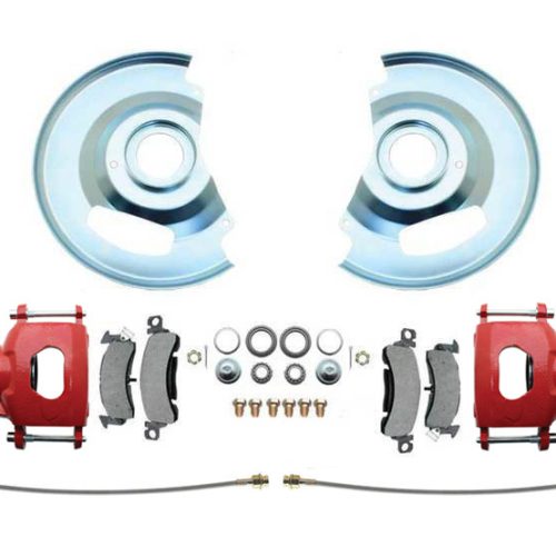 Bexar Pro Components 1963-1970 Chevy & GMC Truck 5-Lug Front Disc Brake Conversion Kit | Stock Height | Powder Coated Red Calipers - Image 4