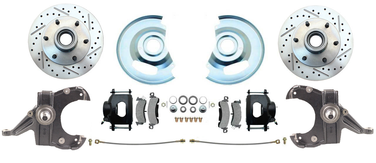 Bexar Pro Components 1963-1970 Chevy Truck 6-Lug 2.5-Inch Drop Disc Brake Conversion Kit | Black Powder Coated Calipers - Image 5