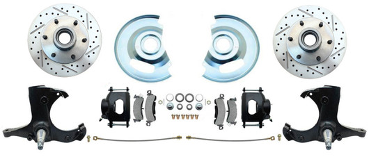 BPC-DBK6370LX-B 1963-1970 Chevy/GMC Truck 6-Lug Front Disc Brake Conversion Kit | Black Calipers - Image 4