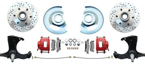 BPC-DBK6370LX-R 1963-1970 Chevy/GMC Truck 6-Lug Front Disc Brake Conversion Kit | Red Calipers - Image 4