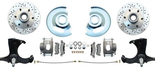 BPC-DBK6370LX 1963-1970 Chevy/GMC Truck 6-Lug Front Disc Brake Conversion Kit | Drilled & Slotted Rotors - Image 4