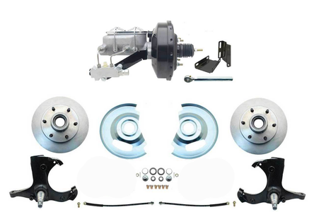 BPC-DBK6370NC-PL-6066 1963-1966 Chevy/GMC Truck 6-Lug Front Disc Brake & Power Booster Combo | Chrome Calipers - Image 3
