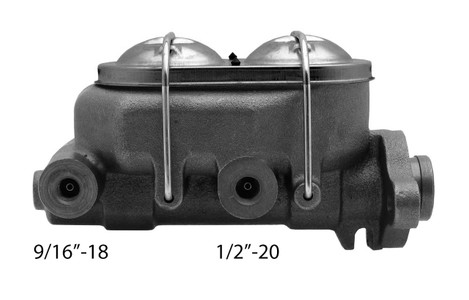 Bexar Pro Components Universal Aluminum Chrome Flat-Top Master Cylinder | 1-1/8-Inch Bore